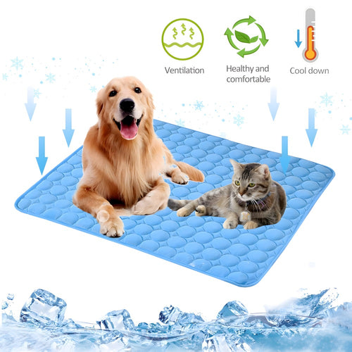 Pet Ice Silk Cooling Mat Summer Cooling Pad Dog Scratch-Resistant Cooling Mat