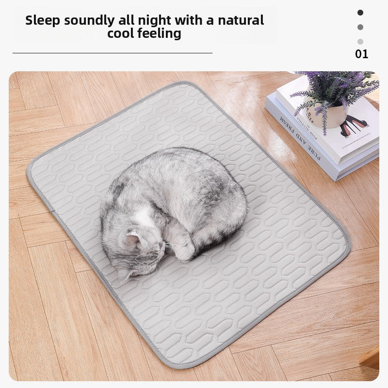 Pet Ice Silk Cooling Mat Summer Cooling Pad Dog Scratch-Resistant Cooling Mat