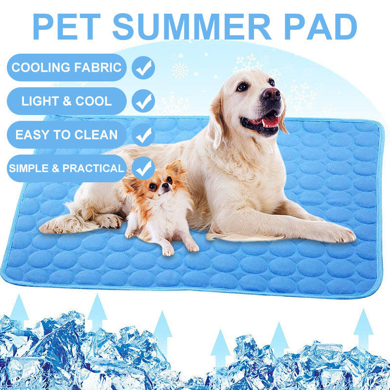 Pet Ice Silk Cooling Mat Summer Cooling Pad Dog Scratch-Resistant Cooling Mat